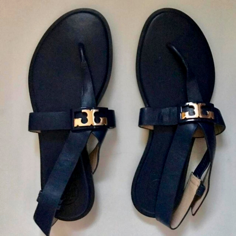 Tory Burch Blue Tong Sandals